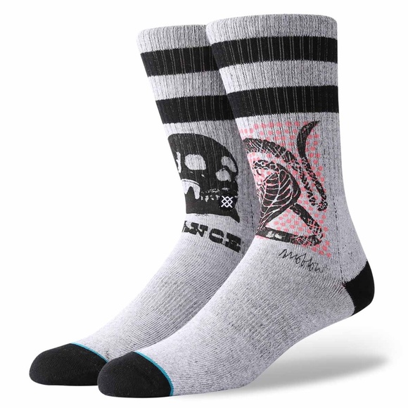 Stance Oblow Snake Grey Socks - Picture 1 of 3